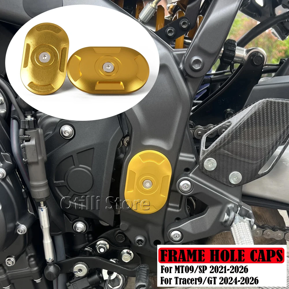 For YAMAHA MT 09 SP MT-09 Tracer 9 Tracer9 GT XSR900 XSR 900 UP 2022-2026 Frame Hole Cover Caps Plug Decorative Frame Cap Set