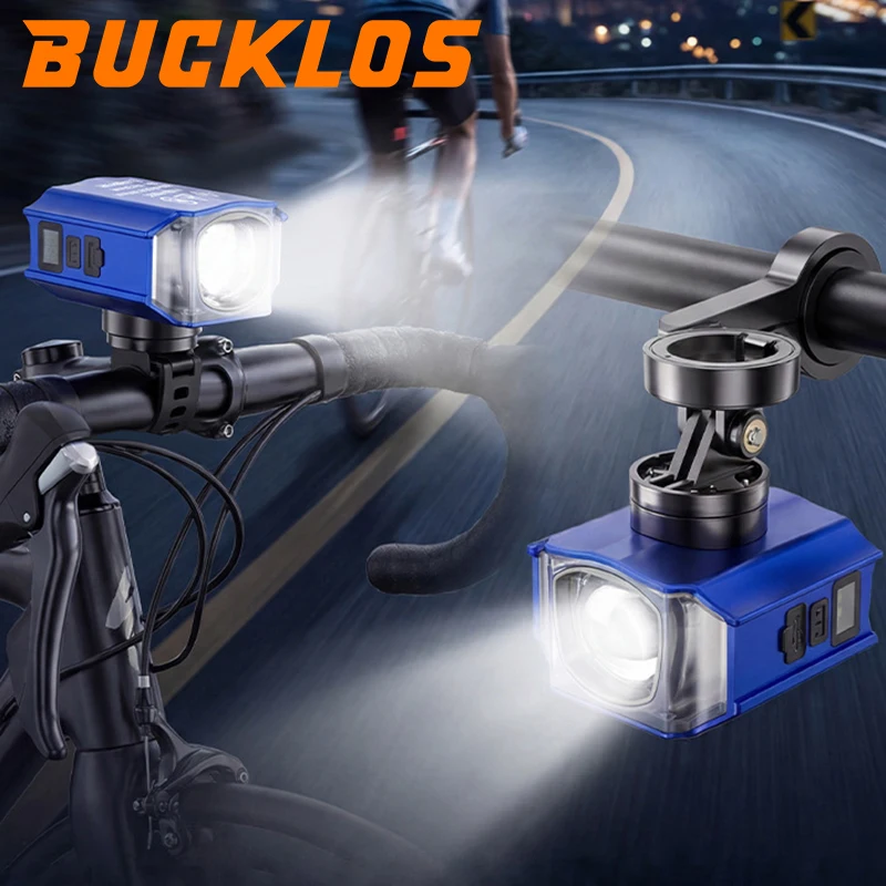 BUCKLOS 3000mAh Bicycle Light remote control Bicycle front light aluminum alloy Hoisting bike headlight Digital Display MTB lamp