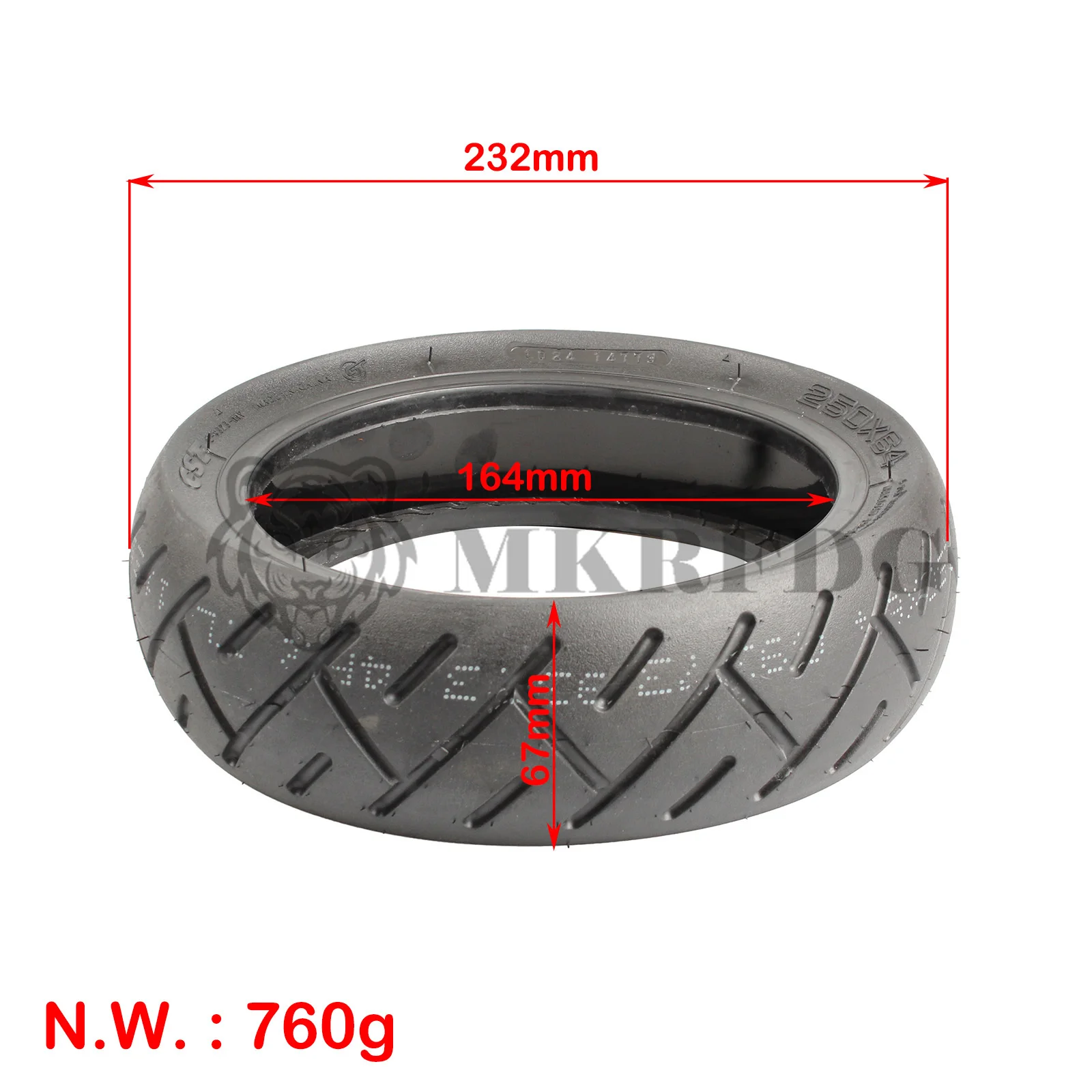 10 inch Outer Tyre Part 250*64 250x64 Self repairing tubeless Built in jelly gel for xiaomi Mi4 ultra Original accessories