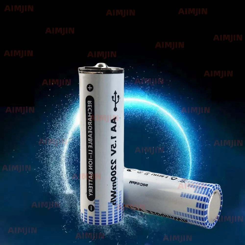 AA 1.5V 2200mah  USB rechargeable battery flashlight, clock, MP3 player, toy battery