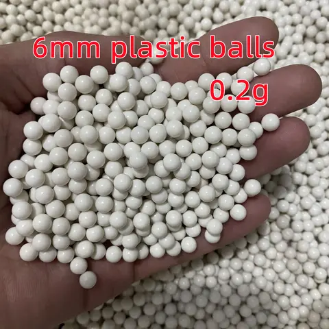 500/1000pcs Solid Hard Plastic Balls 6mm Beads HomeTool Accessories Home Paintball Air Toy Training Tools