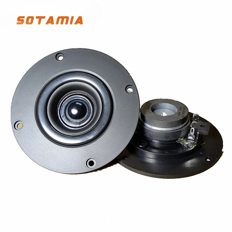 SOTAMIA 2 uds 4 pulgadas película de seda Tweeter unidad de Tweeter para fiebre altavoz de Audio para el hogar y el coche potente Altavoz Bluetooth caja de sonido Bluetooth