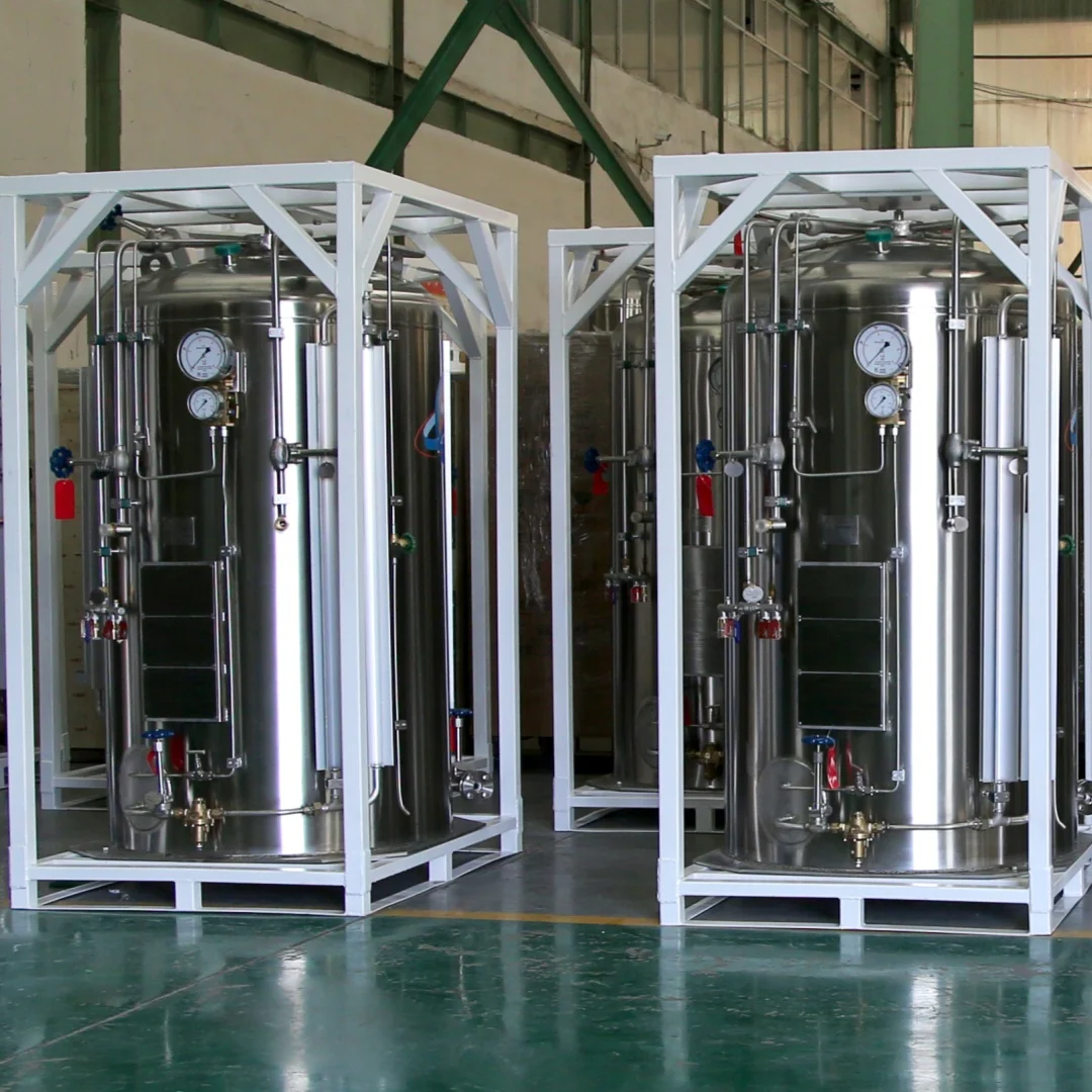 EN CE Standard Liquid Cylinder 1000L Pallet tank with TPED Certificate for EU Market for Liquid Gas tank of LIN LO2 LCO2 LAR