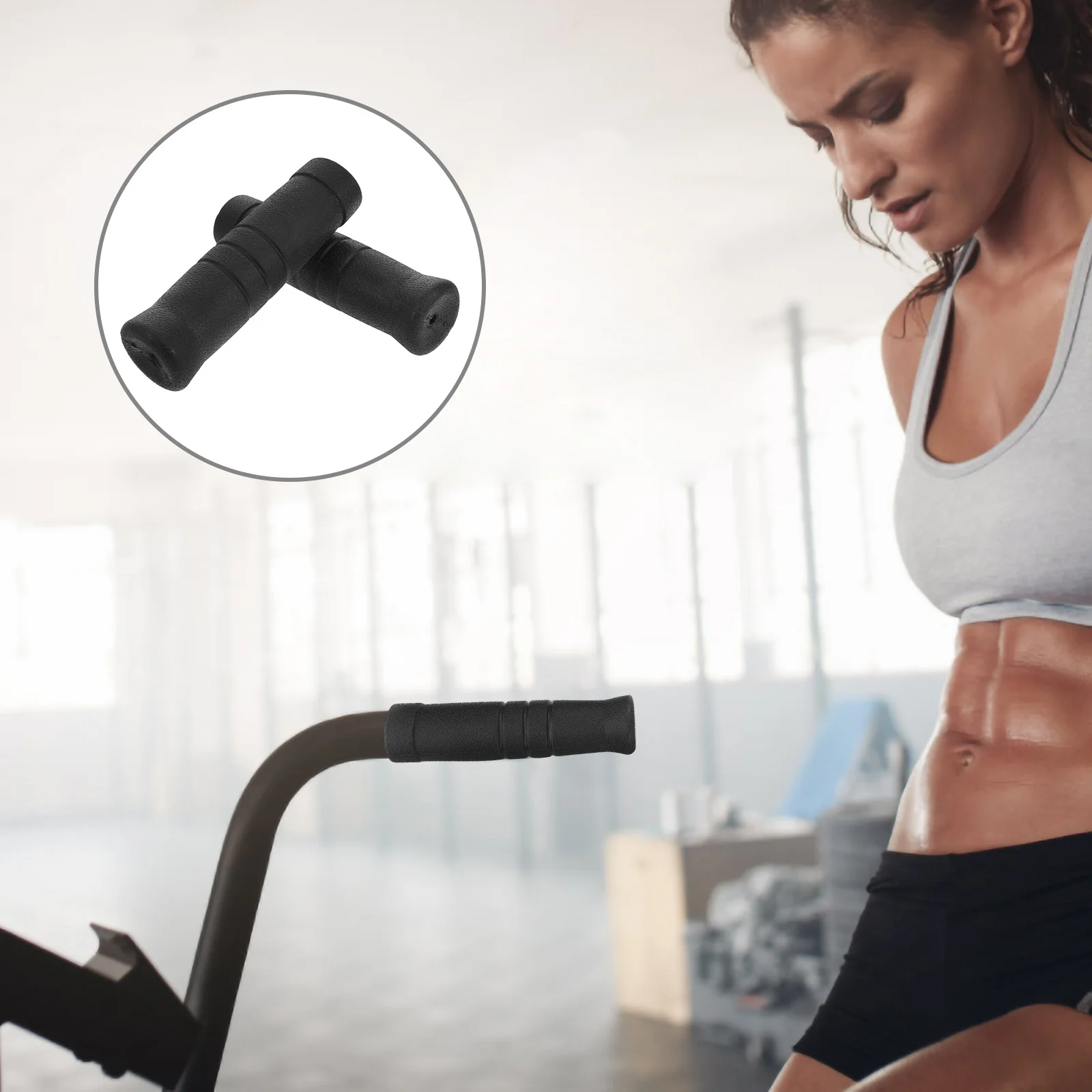 

2pcs Fitness Equipment Handles Non-Slip Ergonomic Grips For Cable Machines Resistance Bands Workout Accessories Durable Handle