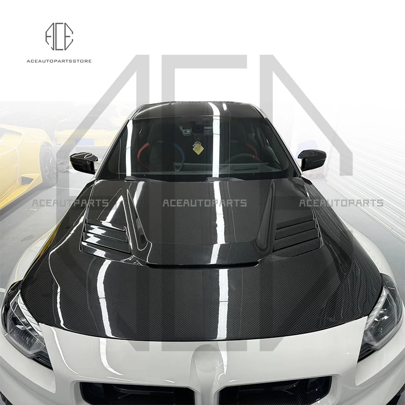 

V Style M2 G87 Настоящее сухое углеродное волокно, передняя крышка капота двигателя, обвес для BMW M2 G87 2 серии G42 M240I