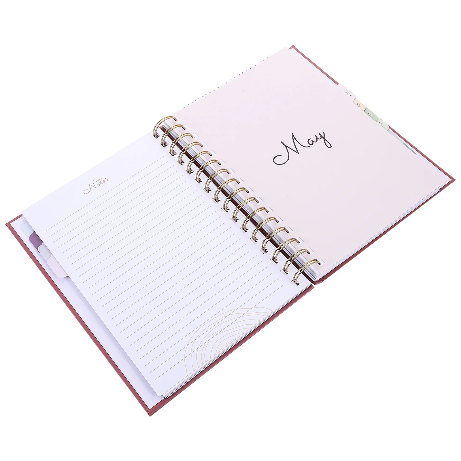 

Monthly Planner Notepad A5 Brick Red Coil Notebook Schedule Task Daily Academic Students Office Supply Lightweight Practical