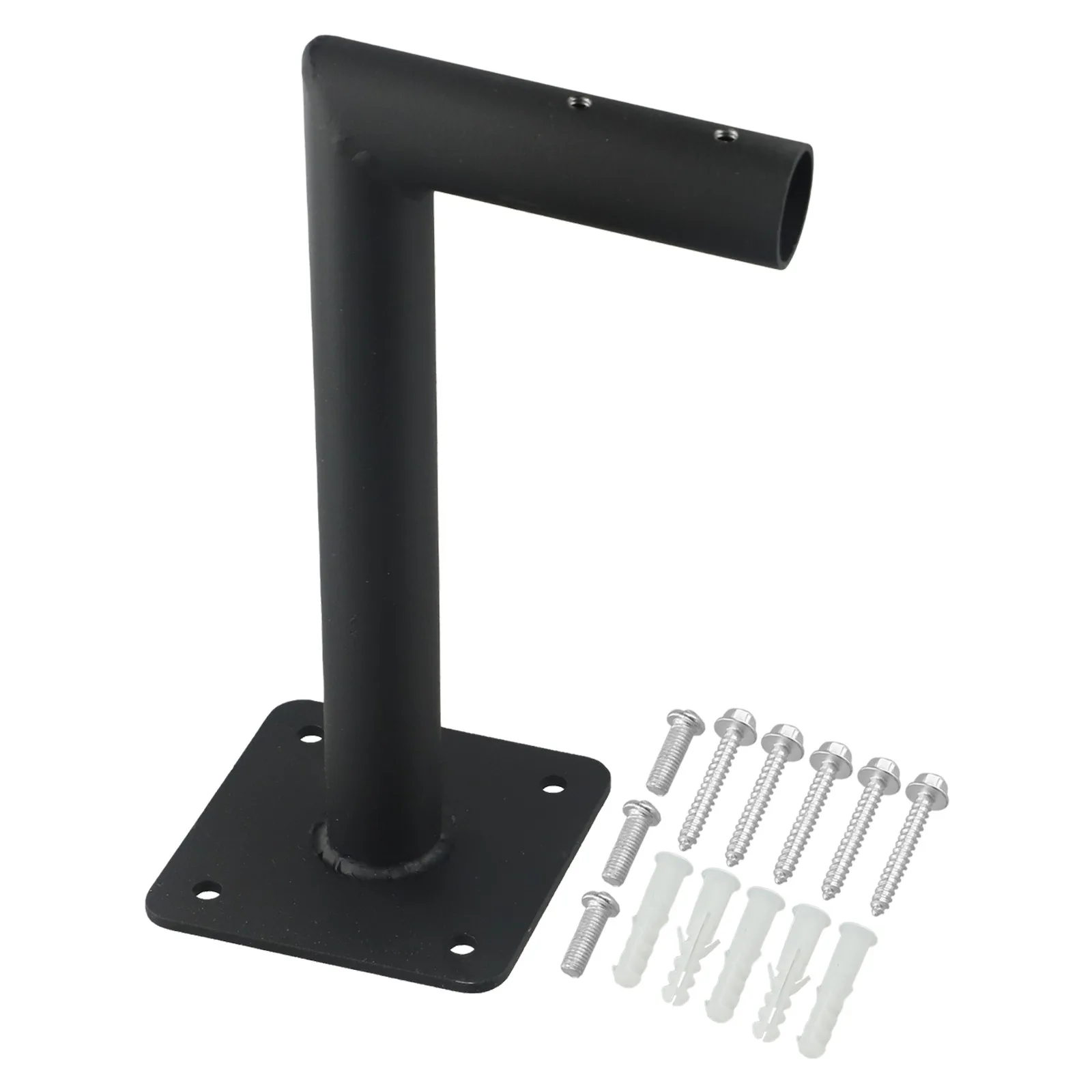 Standard Size Steel Roof Bracket for Weather Vane Installation with 3/4 Inch Rod Acceptance and Four Corner Fastening Points