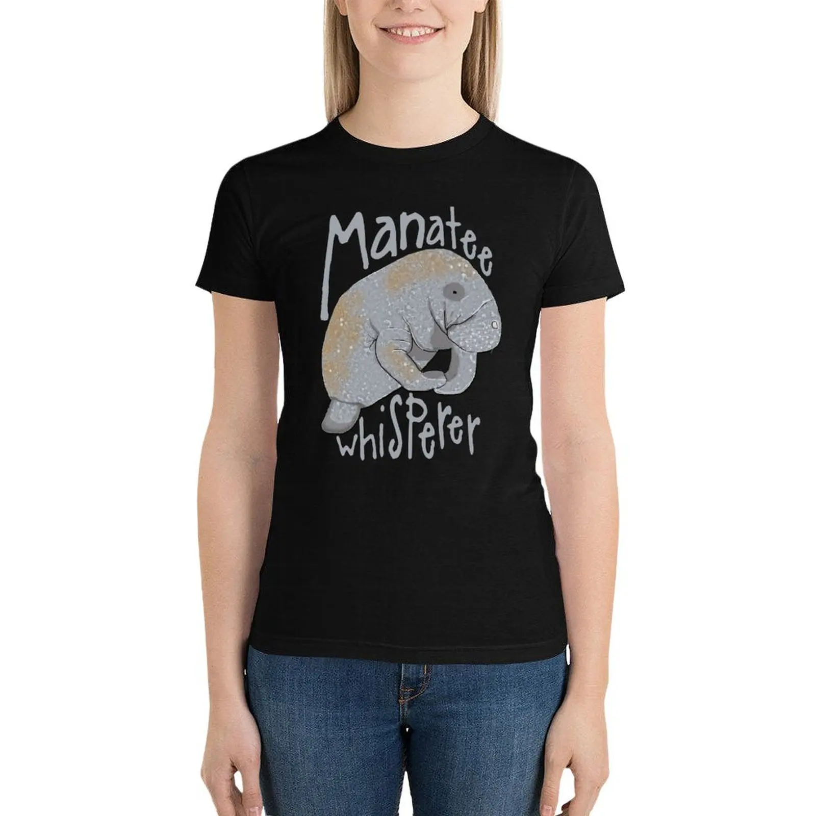 

Manatee Whisperer T-Shirt tees Aesthetic clothing oversized funny t shirts for Women