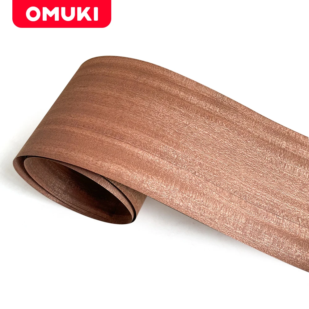 

OMUKI Natural Sapele Wood Veneer Decorative Furniture Speaker Guitar Handmade DIY Thickness 0.5mm