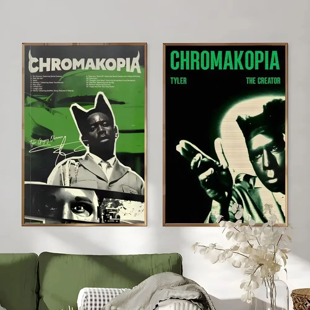 لوحة فنية جدارية من Rapper T-Tyler Creator C-Chromakopia، ملصق مطبوع على القماش عالي الدقة، مناسب للمنزل، غرفة المعيشة، لوحة تزيين الغرفة
