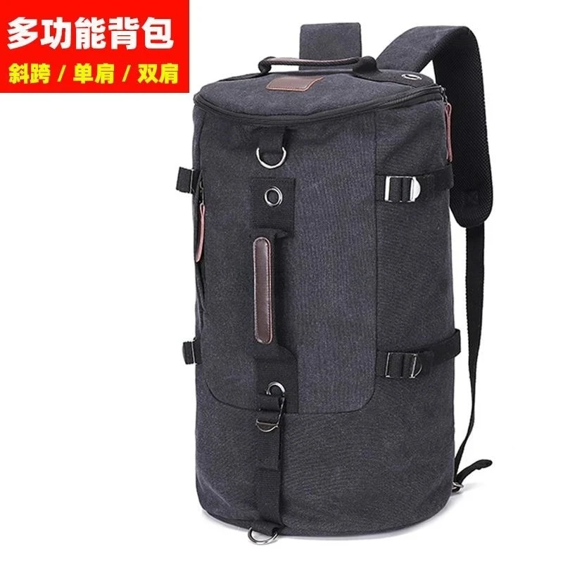 2025 New Women Men Canvas Backpack Travel Mountaineering Bucket Backpack Large Capacity Travel Luggage Hand Bill Shoulder Bag