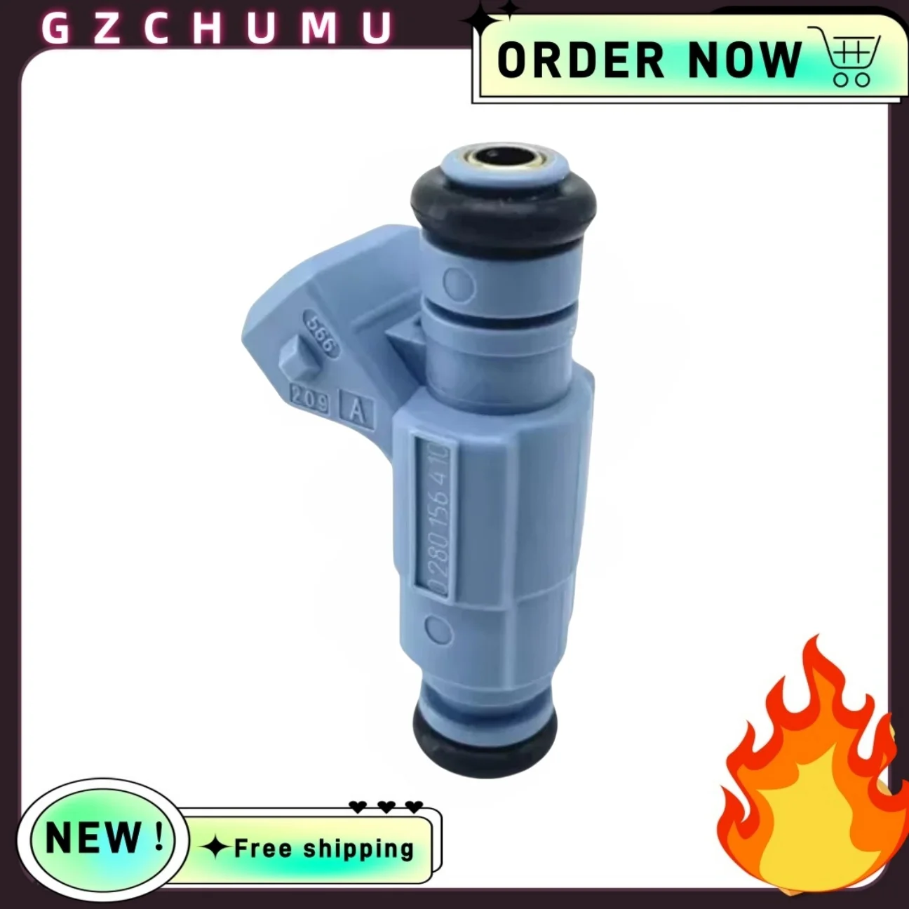 GZCHUMU alta calidad 1/4 Uds inyector de combustible 0280156410 para FORD ECOSPORT 2,0 16V/FIESTA 1,6 08