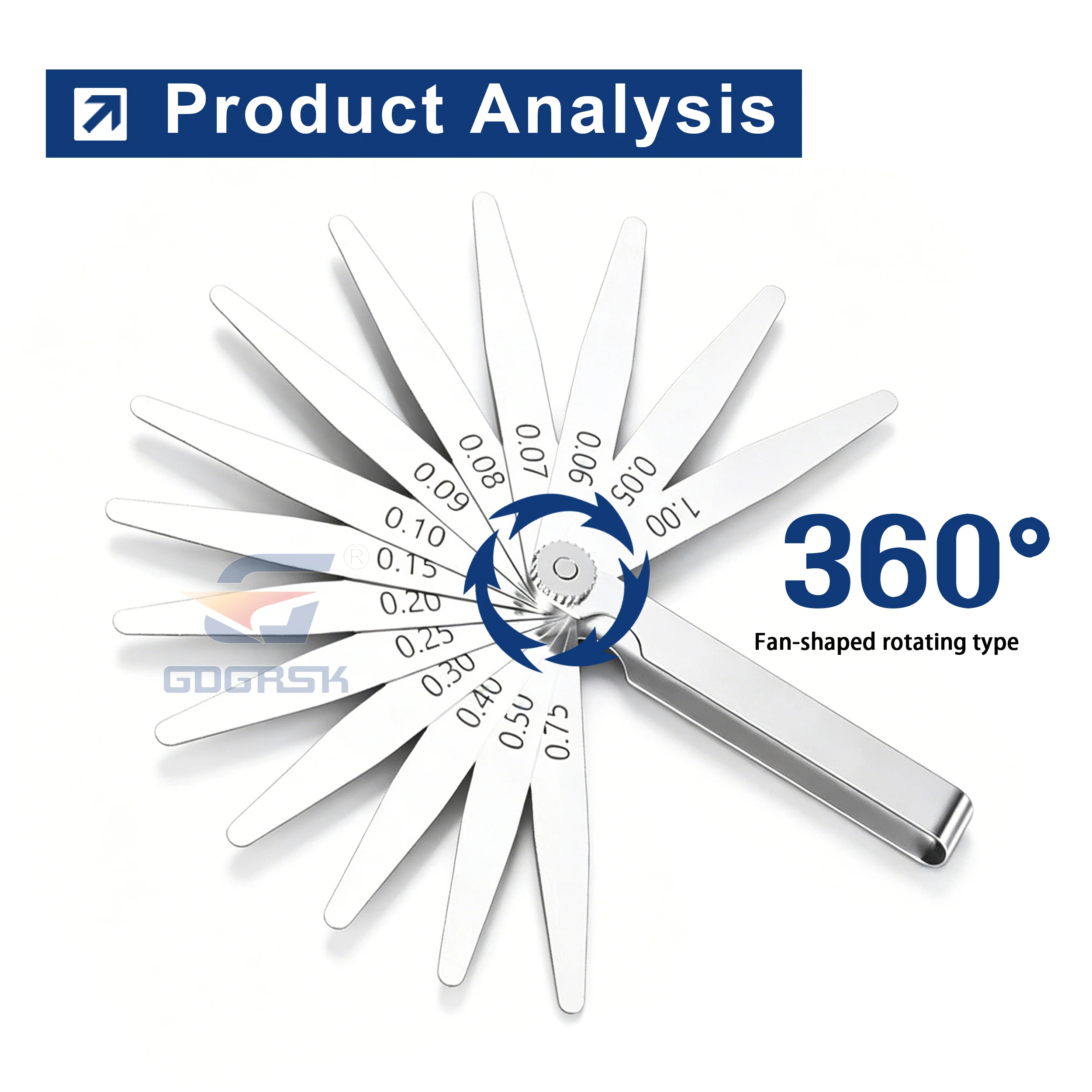14 Pieces17 Pieces 0.02-1mm 100 150 200 300High-Precision Fine Decoration Thickness Gauge For Measuring Gap Special feeler Gauge