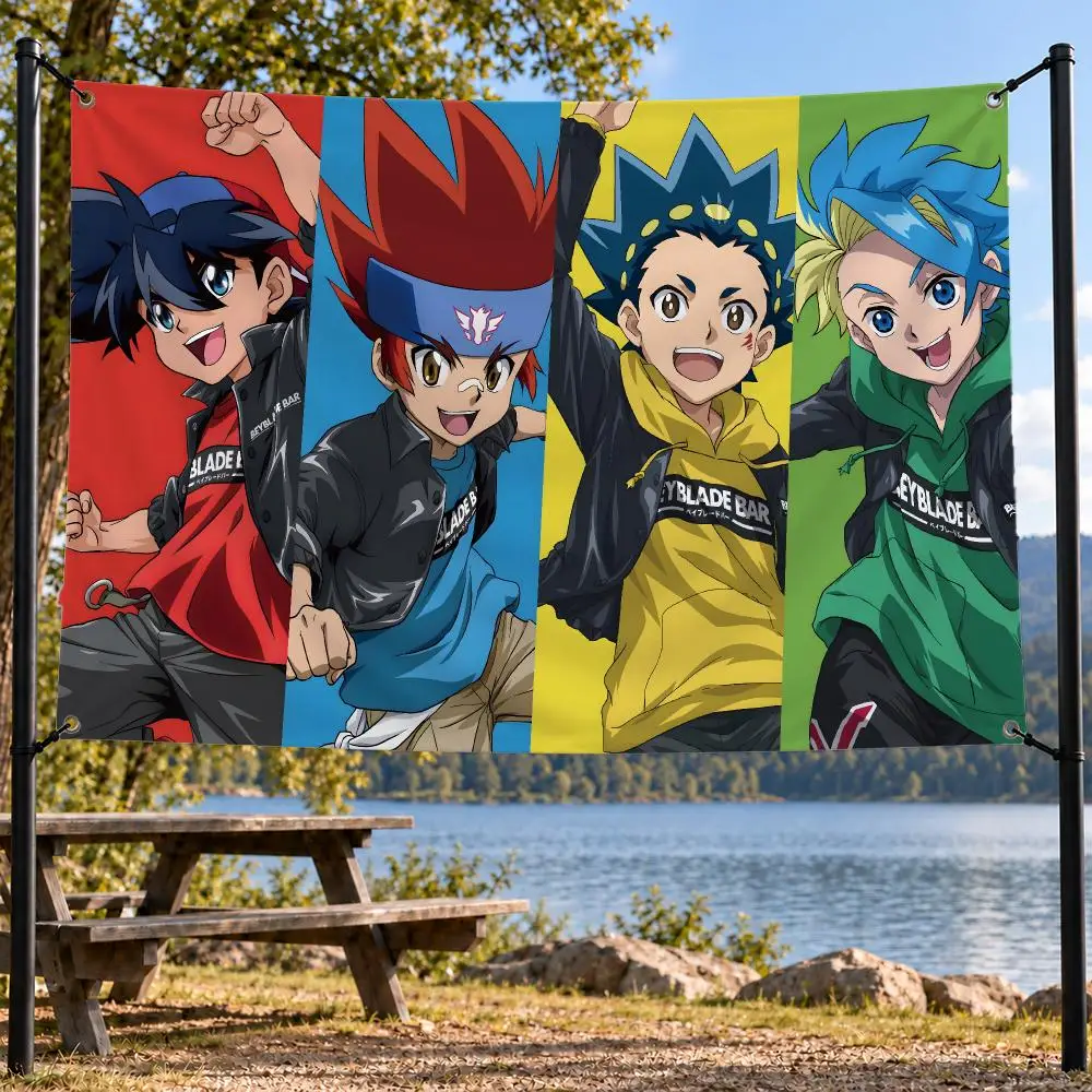 Anime Beyblade Burst Flags decor flag banner,wall hanging flag,indoor outdoor wall decor,yard garden porch patio