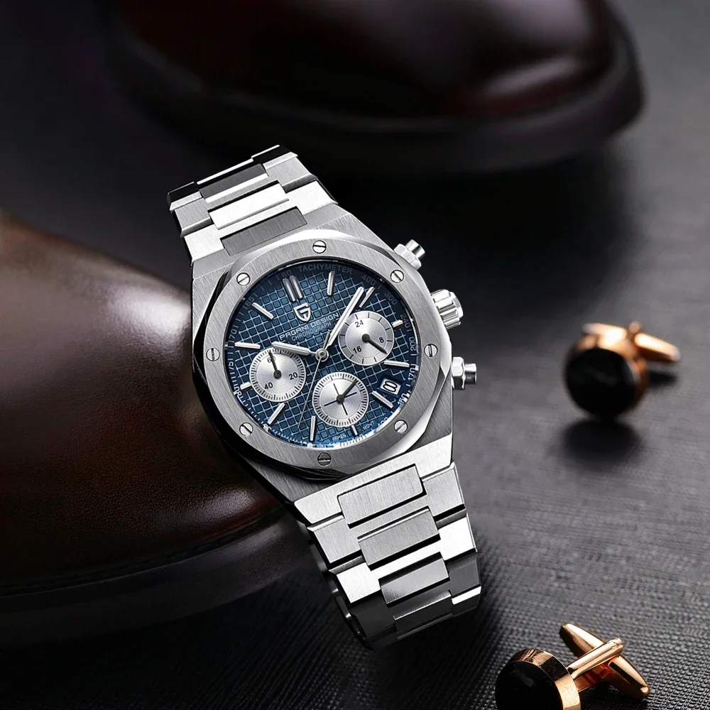 PAGANI TASARIM PD1707 erkek kuvars saatler 40 MM Paslanmaz Çelik Safir Cam Üst Marka Izle Erkekler için Hediye Reloj Hombre 2024 Yeni