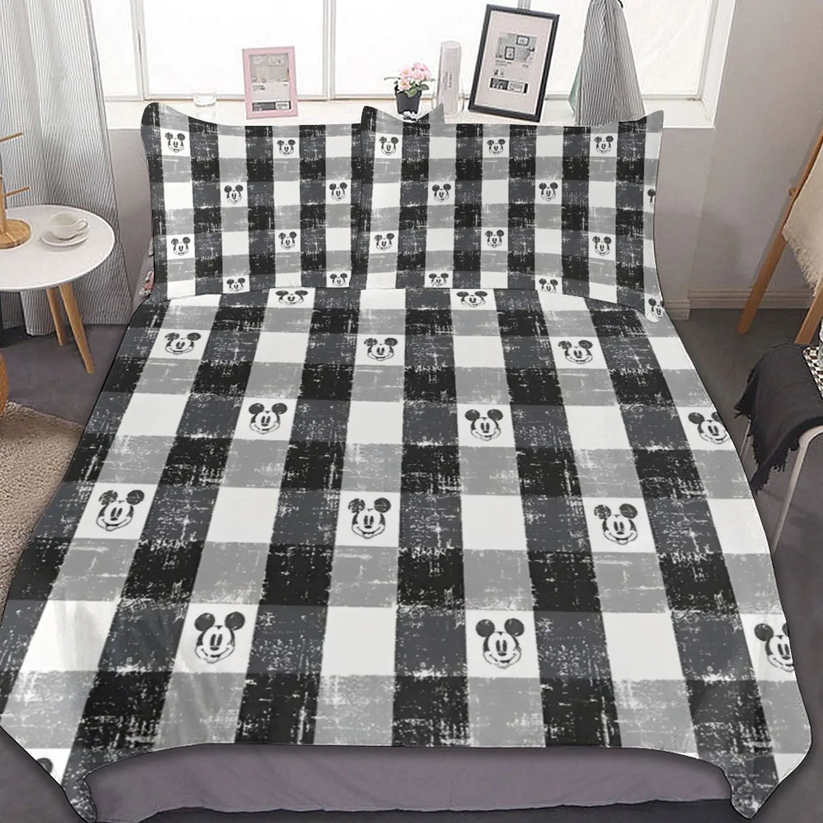 ديزني الجمل ميكي والأصدقاء ميكي بلوتو جوفي دونالد داك غطاء لحاف المعزي المفارش الأطفال طقم سرير لحاف