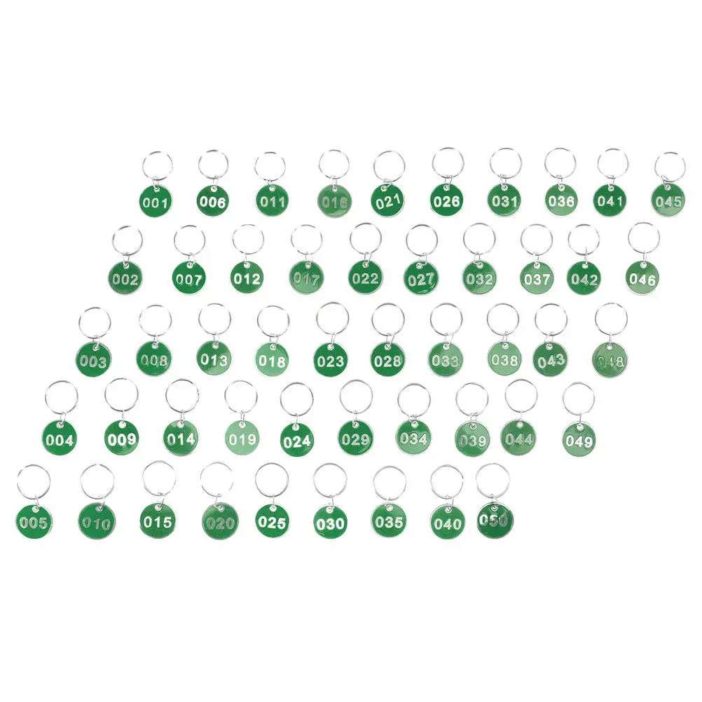

50Pcs Multipurpose Number Tags Key Tags with Rings Abrasion Resistant Lightweight Ideal for Locker Swimming Pool Sauna Storage