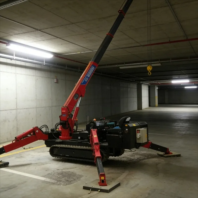 Customized Mini Spider Crane Luffing Jib Hydraulic Crawler Crane Telescopic Boom For High Reach Lifting