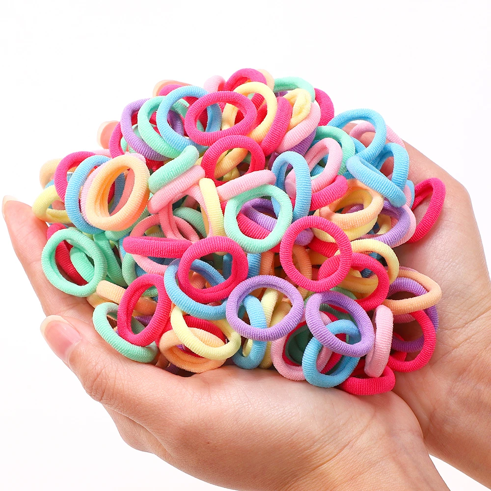 Kids Elastic Hair Bands - Assorted Set 4