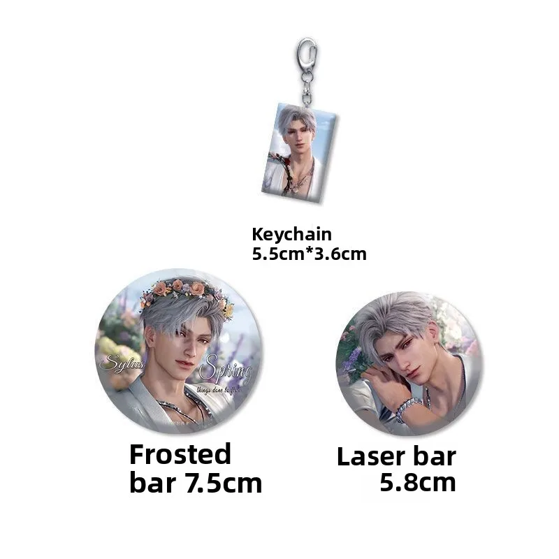 Love and Deep Space Sylus Spring Collection Merchandise High Definition Laser Ticket Bar Badge Keychain Small Card Postcard