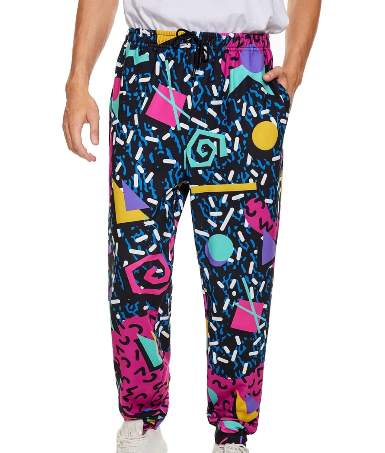 

Colorful Ink Printed Men's and Women's 3D Sports Pants, Jogging Pants Waistband, Suitable for Daily Casual Sportswear in The Gym