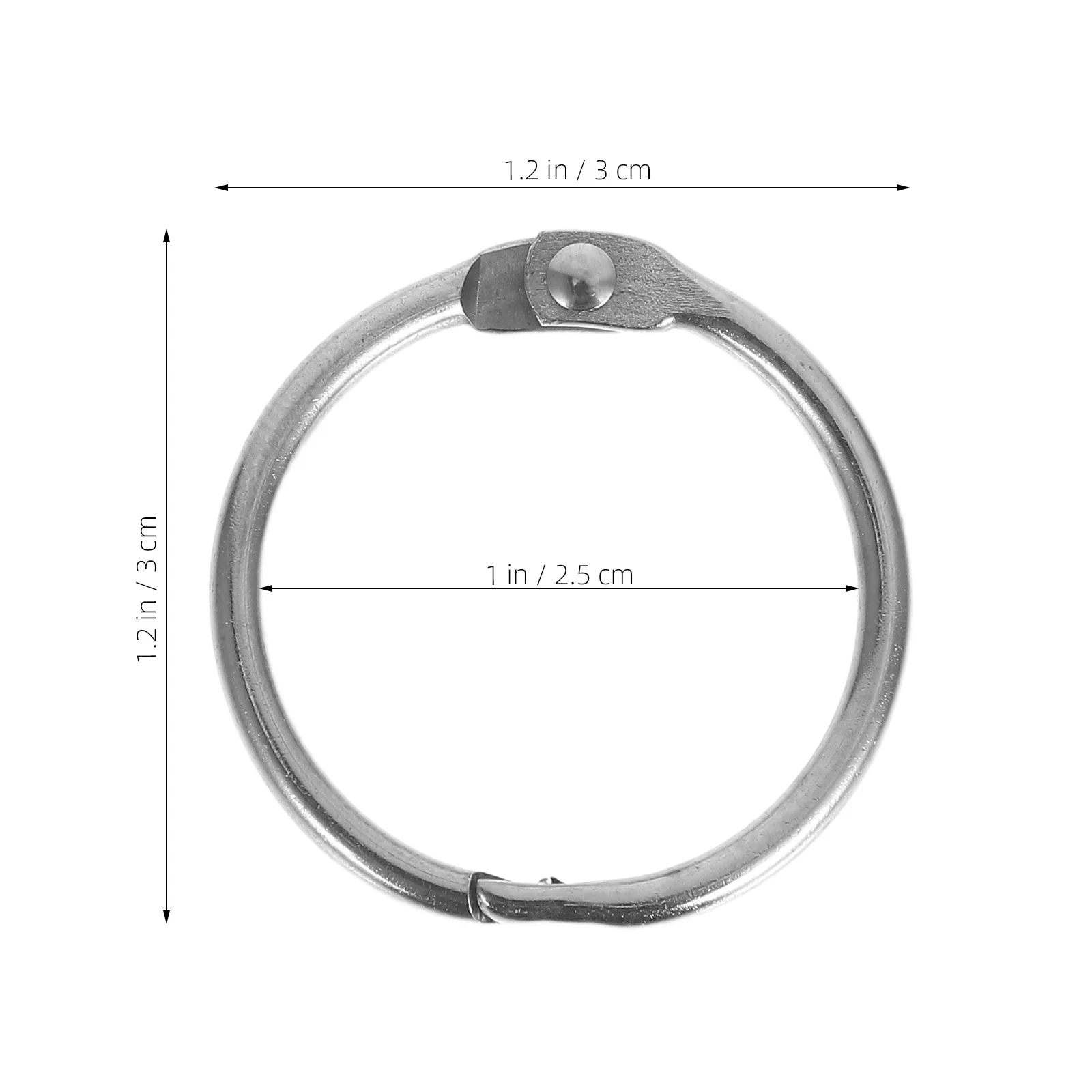 20 шт. открывающиеся кольца для переплета, металлические кольца для флэш-карт премиум-класса для индексных карточек, бумажные файлы, переплет, календарь, ремесла, надежная безопасность