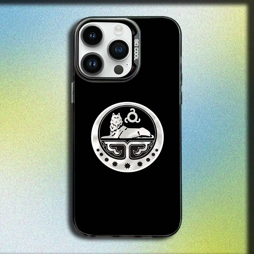 เคสโทรศัพท์ลายธงชาติเชชเชน สำหรับ iPhone 17,16,15,14,13,12,11,Pro,Max,Plus,E,SE4,Air,Mini สีดำ กล่อง IMD