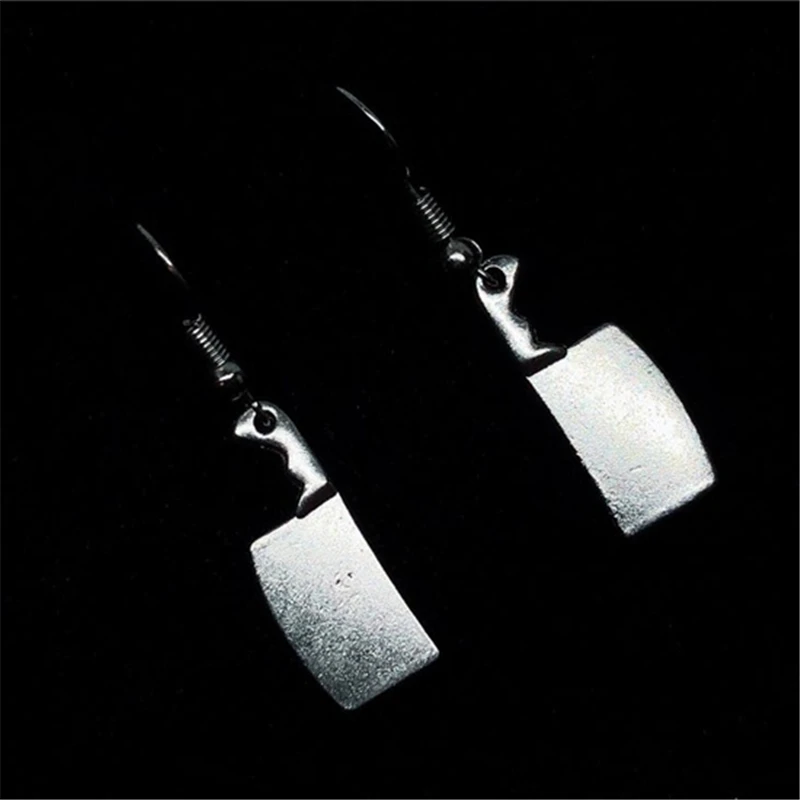 Knife Cleaver Earrings Knife Earrings Halloween Gothic Grunge Horror Jewelry Horror Movie Night of The Knives