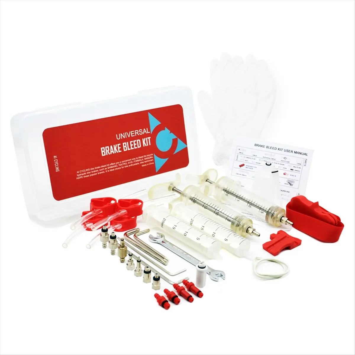 ABME New Bicycle Hydraulic Disc Brake Oil Bleed Kit for , , ,Essential MTB and Road Bike Brake Repair Tool