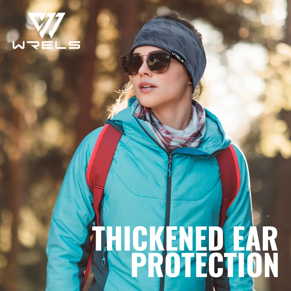 WRELS Winter Fleece Sports Headband Men Women Thermal Warm Ear Warmer Outdoor Windproof Stretch Running Cycling Skiing Sweatband