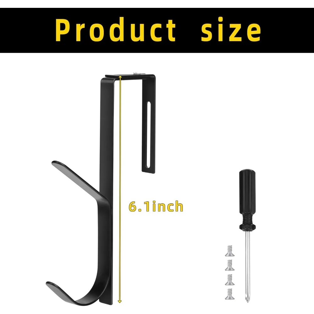 خطافات معطف مزدوجة قابلة للتعديل، خطافات معطف جدارية مكعبة سميكة، خطافات معدنية مزدوجة فوق اللوحة مناسبة مقاس 1.35 إلى 3.5 بوصة