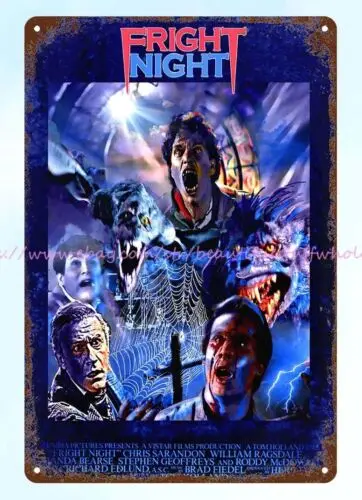 Fright night horror movie poster metal tin sign pub shop  prints