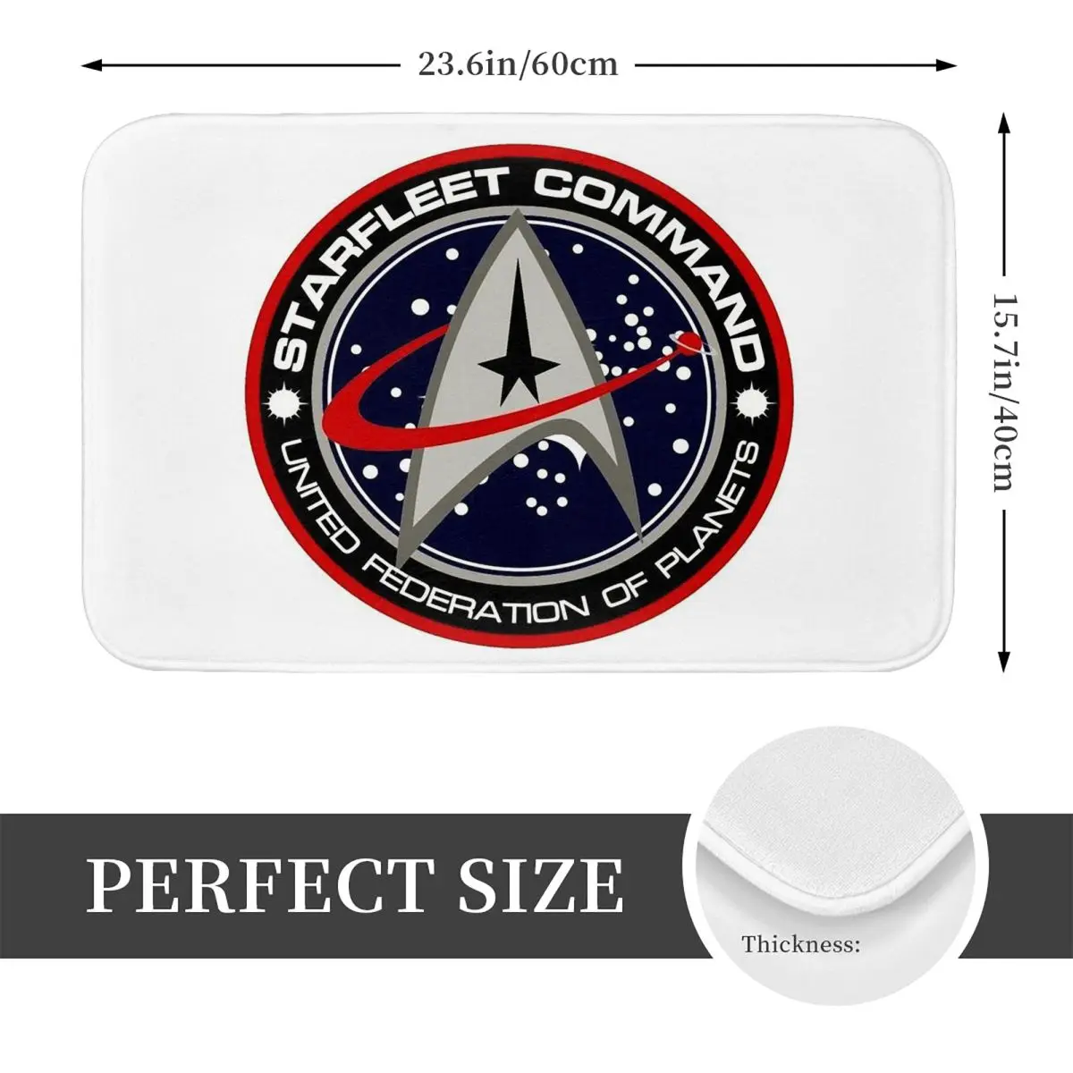 Star Treks Science Fiction TV Series Doormat Kitchen Entrance Home Floor Mat Anti-slip Carpet Rug for Bathroom Footpad Mats