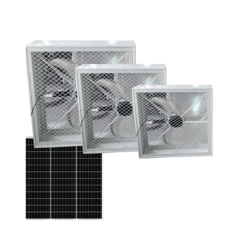 Extractor de Calor Agrícola con Energía Solar, Ventilador Industrial de Caja Delgada Grande, Ventilador de Pared para Invernadero, Ventiladores de Ventilación de Aire
