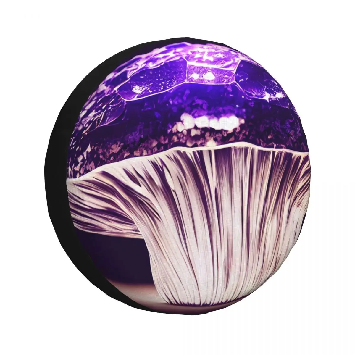 Crystal, Purple Mushroom Magical Spare Tire Cover for Jeep Honda SUV RV Car Wheel Protectors Accessories 14