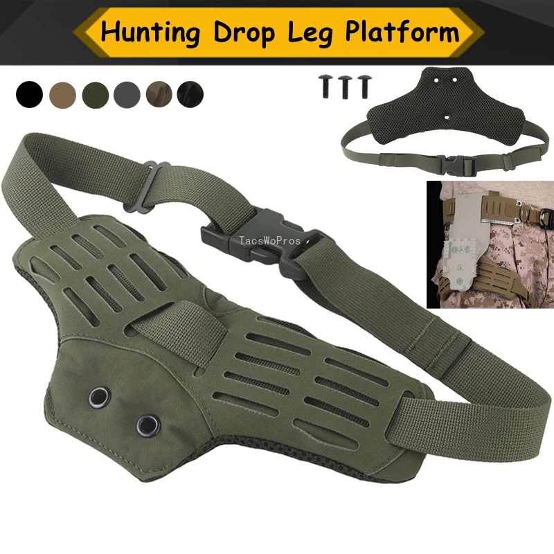 

Охотничья платформа для ног, нижняя пластина ARC, аксессуары, универсальная тактическая кобура с 3 отверстиями, адаптер для бедра, ремень для ног MOLLE, боковой комплект