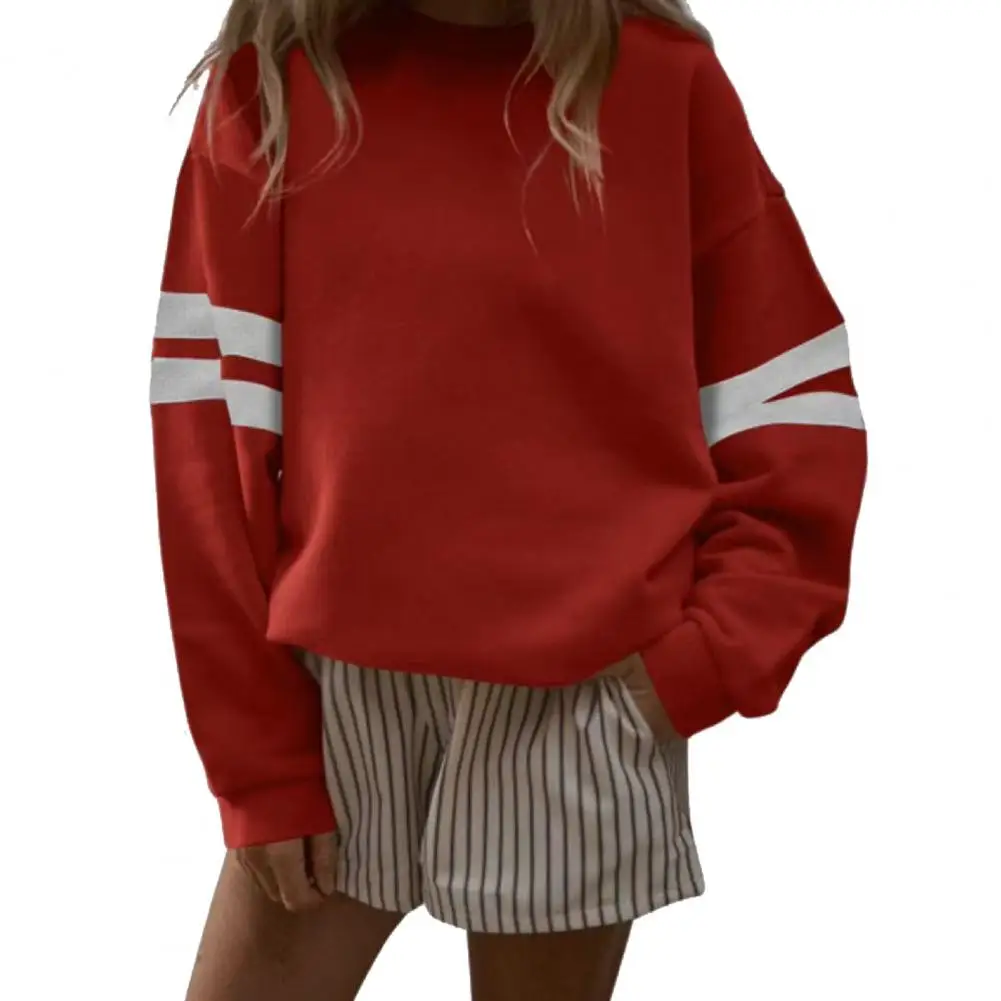 เสื้อสเวตเชิ้ตผู้หญิงทรงหลวม คอกลม แขนยาว ไซส์ใหญ่ สไตล์ลำลอง เหมาะสำหรับใส่ไปทำงาน