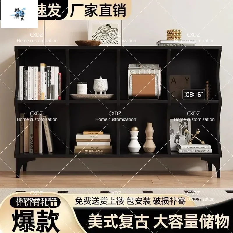 Modern Simple Bookcase Foyer Cabinet Living Room Storage Unit Dining Sideboard Indoor Shelving Creative Lattice Display