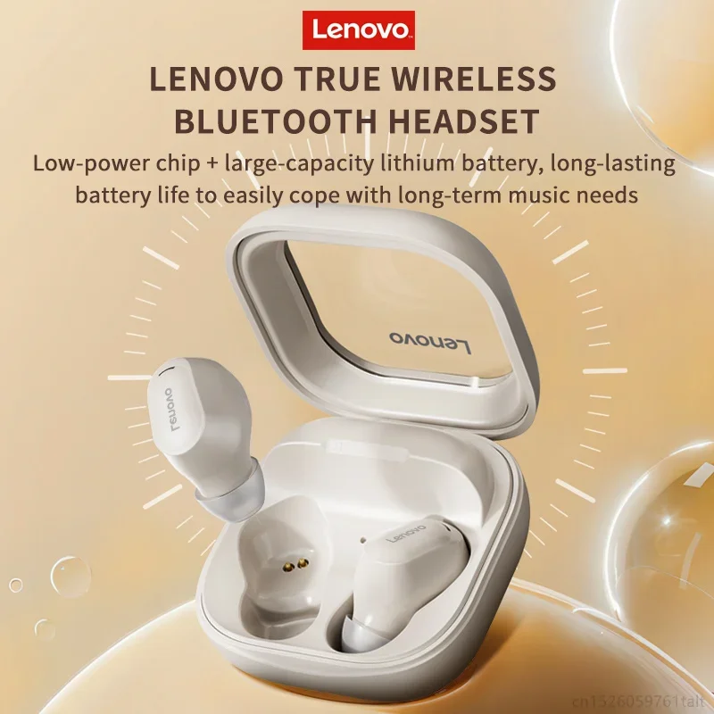 Lenovo EA200 Earphone Wireless Bluetooth 5.4 Headphone HiFi Stereo Translucent Charging BinHeadset for Android iOS Win System