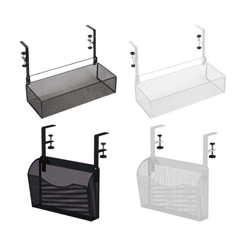 

Portable Desk Under Hanging Holder Baskets with Sections for Efficient Sorting