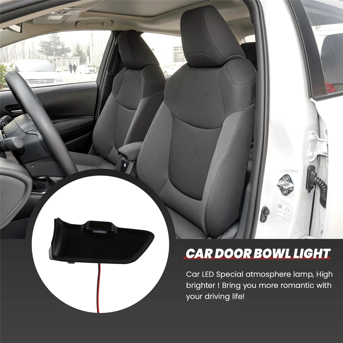 Toyota Corolla 2020 2021용 클래식 ​ 도어볼 팔걸이 무드등 실내 LED 블루 도어볼 핸들 프레임 조명