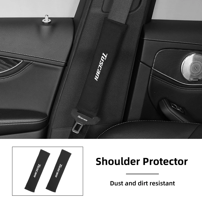 Housse de ceinture de sécurité en daim, fournitures d'intérieur de voiture, pour Hyundai Tuscani Coupe Tiburon I30 I20 IX35 I40 Getz Veloster Kona Tucson