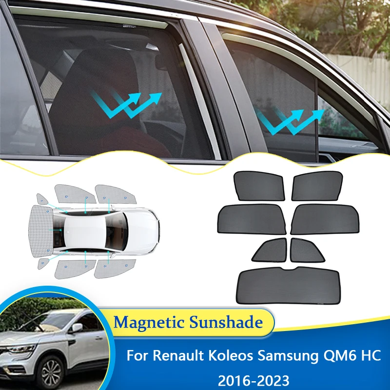 

For Renault Koleos Samsung QM6 HC 2016~2023 UV Protection Shield Window Sunshade Side Visor Windshield Sunshade Car Accessories