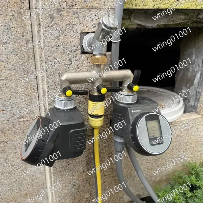 for Freeze Proof Brass Water Manifold Splitter 2 or 3 Way 3/4 Inch Female to Male with Stainless Steel Ball Valve Durable