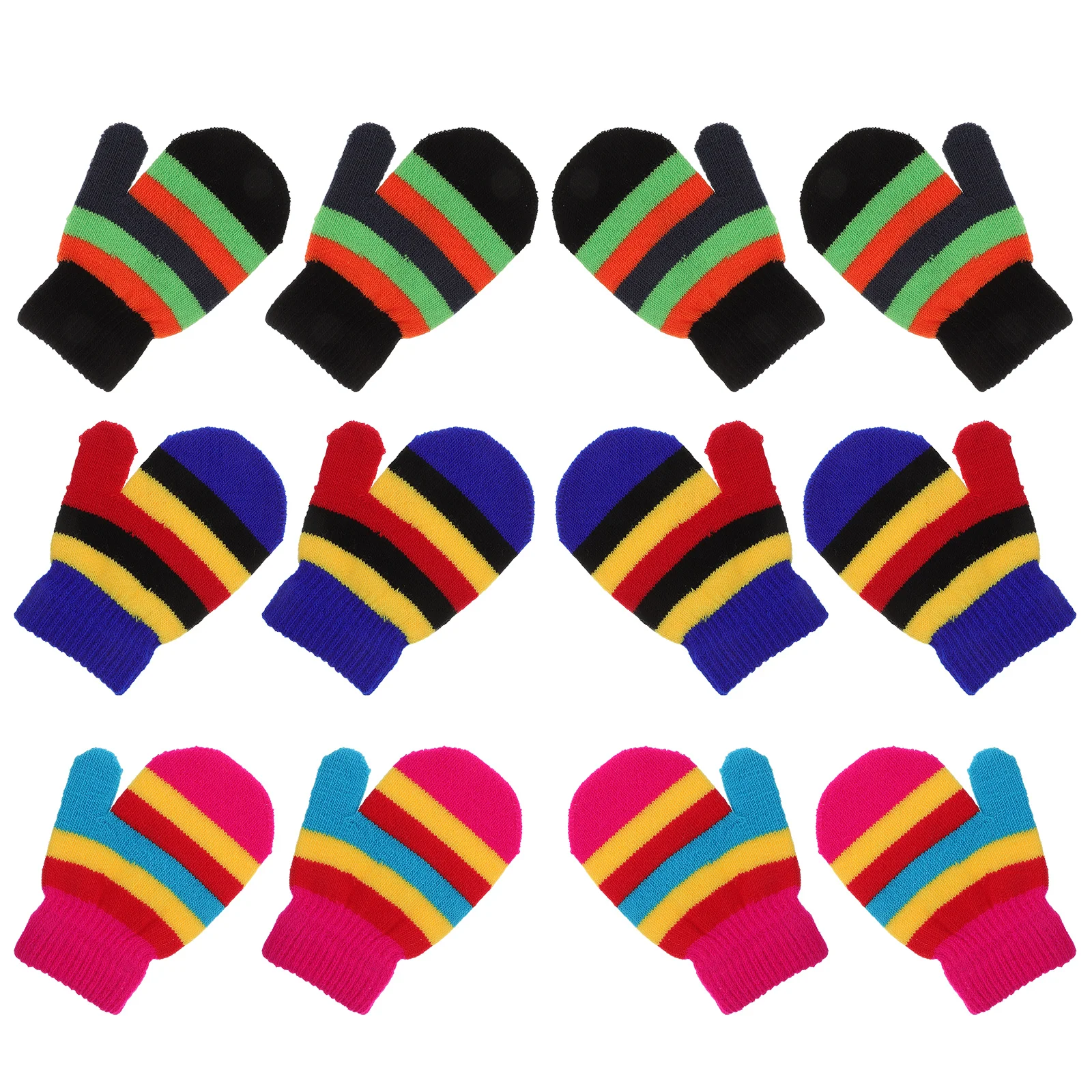 ถุงมือถักที่ให้ความอบอุ่นในฤดูหนาว ป้องกันรอยขีดข่วน ป้องกันความเย็น สวมใส่กลางแจ้งได้ สีสันสดใส สำหรับทุกเพศ