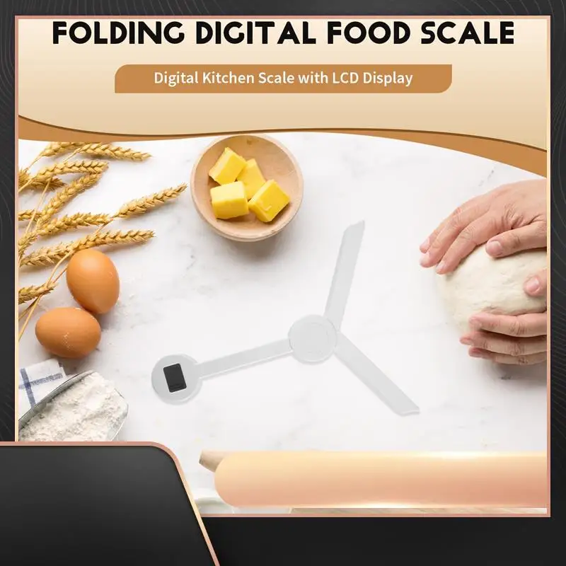 

Цельные высокоточные складные пищевые весы, цифровые кухонные весы, белые пищевые весы из АБС-пластика для измерения здорового входа