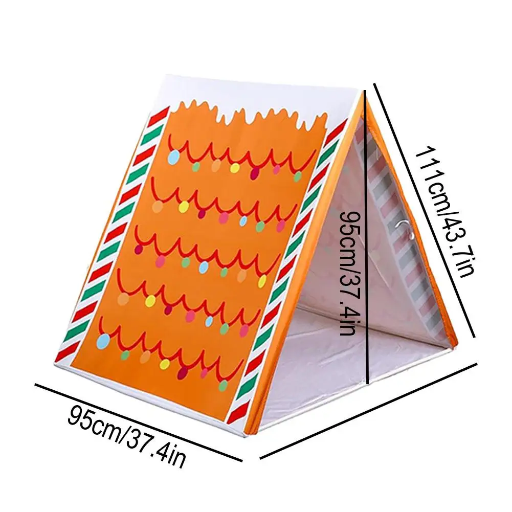 Tenda da gioco per bambini Tenda natalizia in pan di zenzero Casetta festiva per le vacanze per bambini Tenda natalizia per decorazioni per feste di Natale per interni