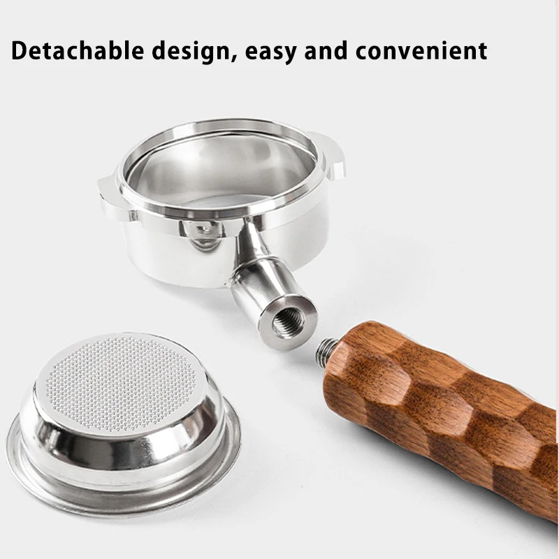 58mm Coffee Bottomless Portafilter for E61/Gaggia/Barsetto/Nuova Espresso Machine Bottomless/bottomed Double Mouth Handle Filter