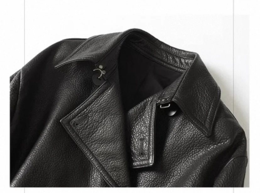 سترة واقية كلاسيكية مستوردة من الجلد للنساء شتاء 100% معطف متوسط الطول من جلد الغنم مع حزام Sobretudo Feminino طية صدر السترة