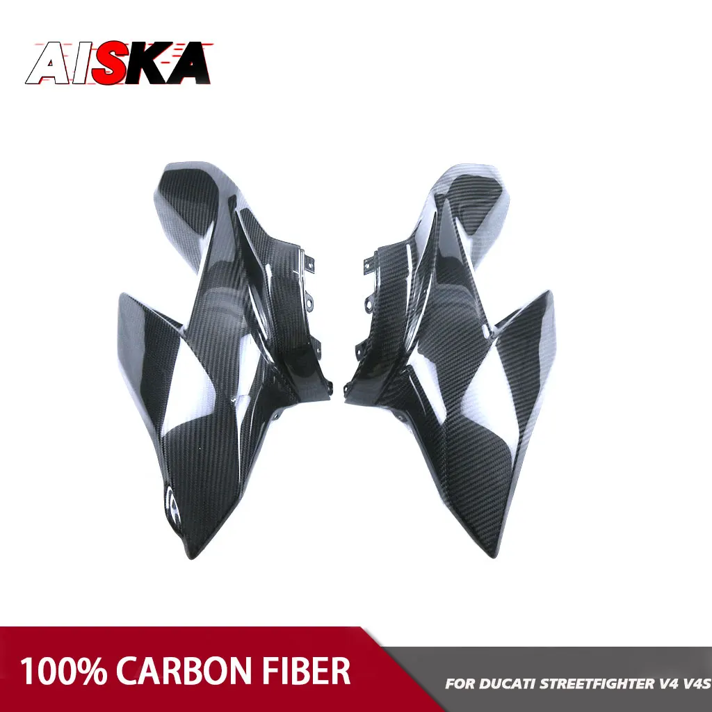 For DUCATI Streetfighter V4 V4S 2020 - 2024 Motorcycle Upper Fuel Tank Side Panel Fairings 3K Carbon Fiber Modified Accessories